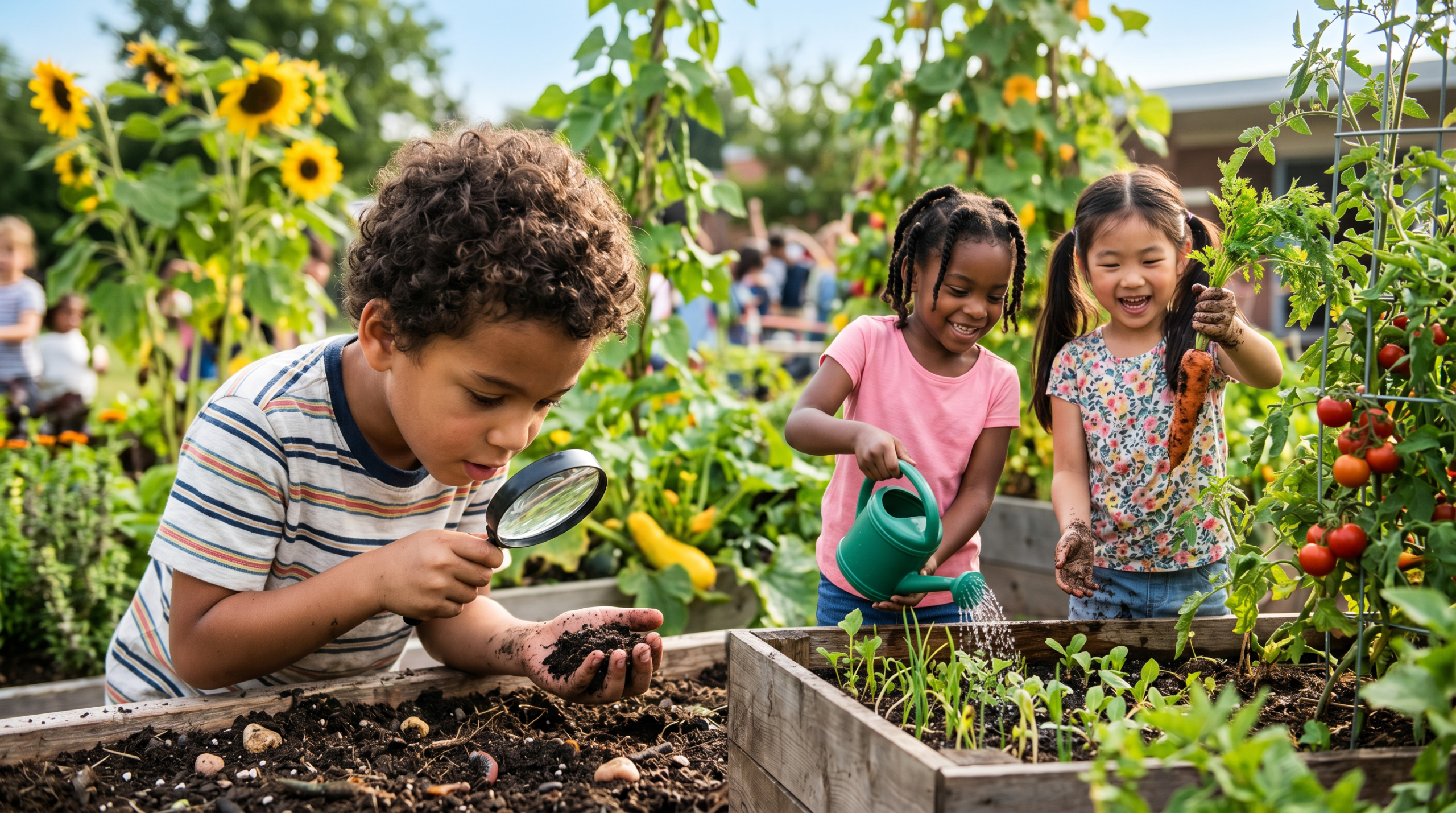 School gardens as ecosystems: Teaching soil science, nutrition, and patience through hands-on growing