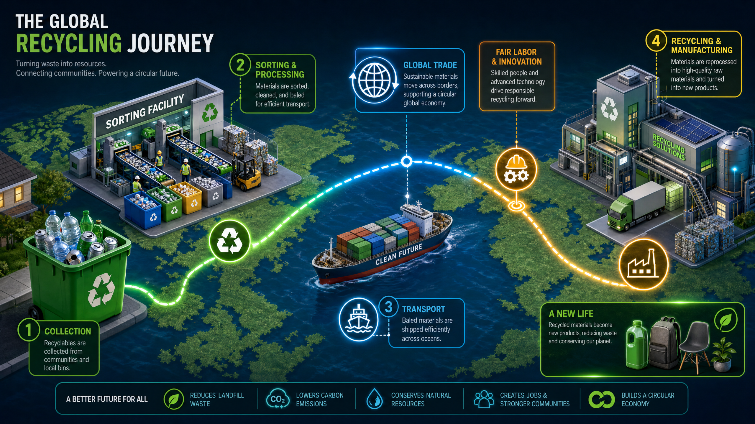 Understanding the recycling supply chain: How tracing waste teaches geography and economics