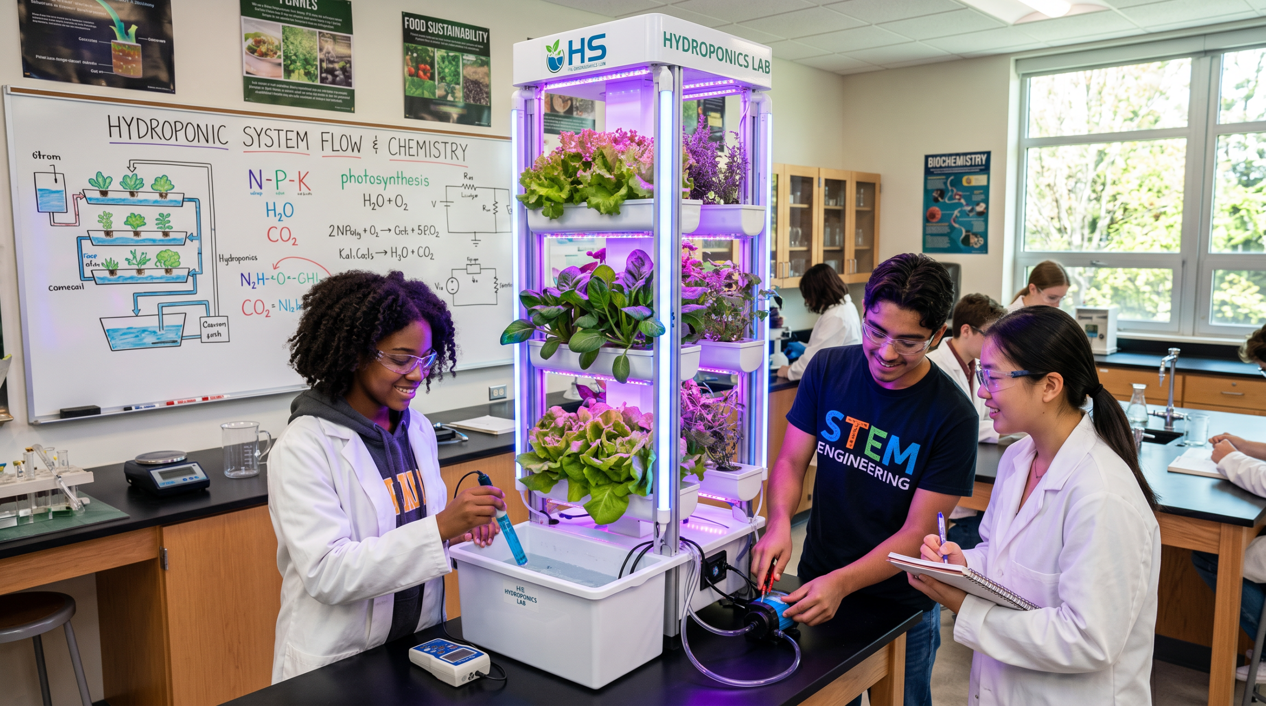 Hydroponics in the classroom: Growing food without soil while learning chemistry and engineering
