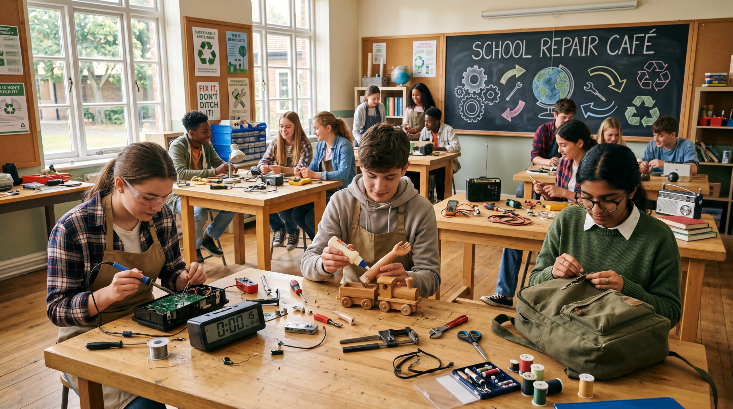 Repair cafés at school: How fixing broken objects develops craftsmanship and anti-consumerism